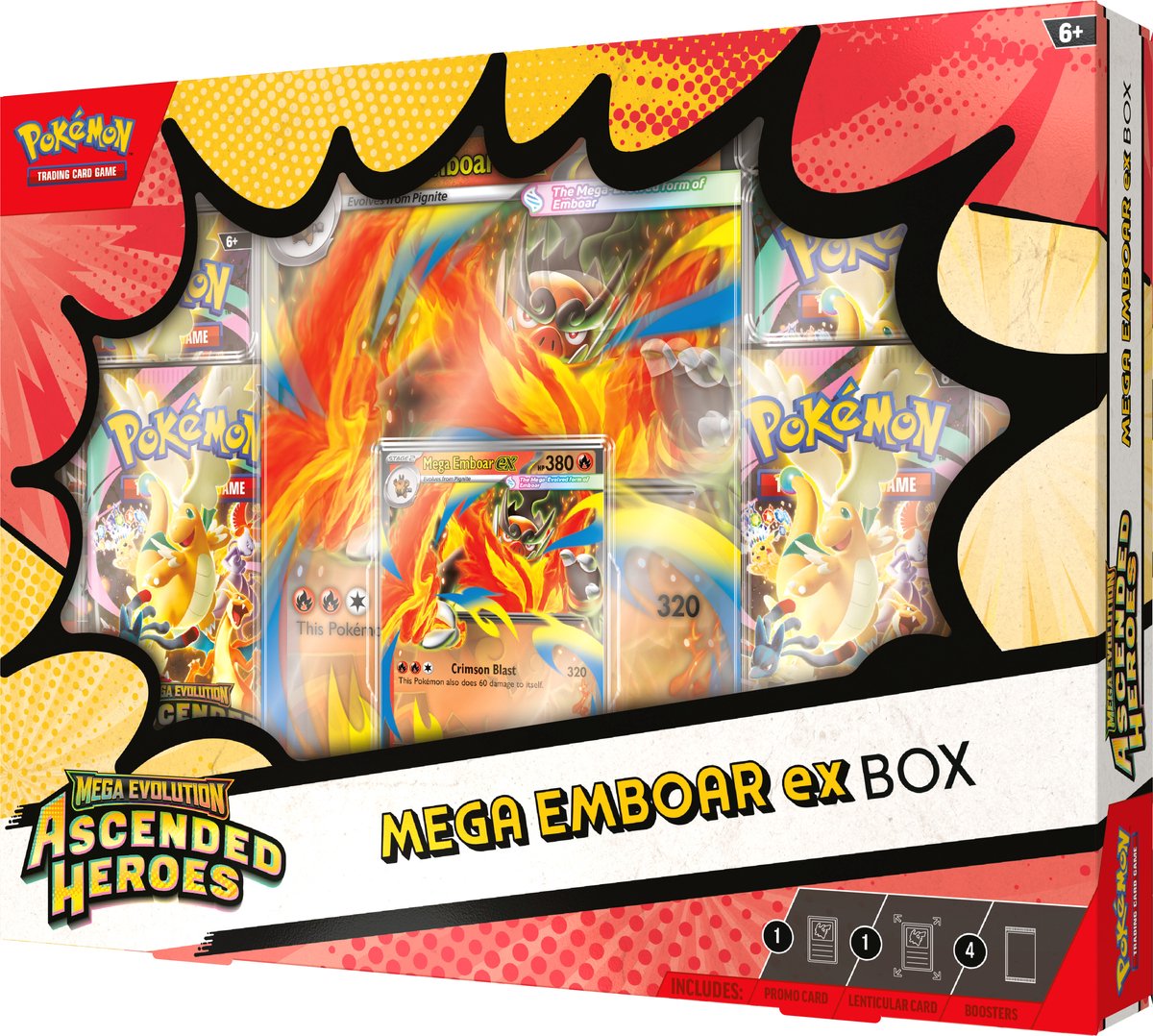 Ascended Heroes ex Box - Mega Emboar ( Verpakking beschadigt )