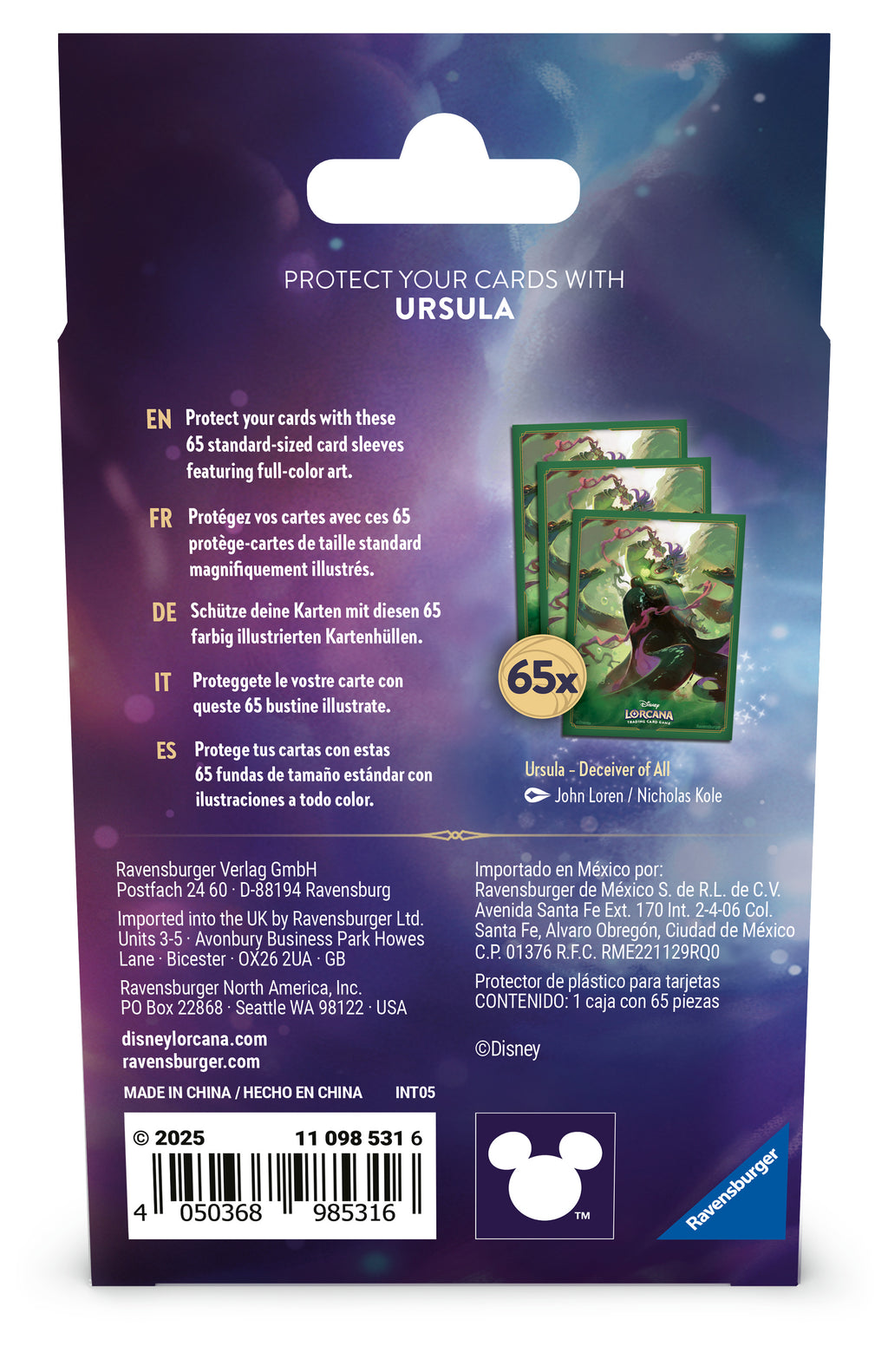 Disney Lorcana TCG: Archazia's Island - Ursula 65 Card Sleeves