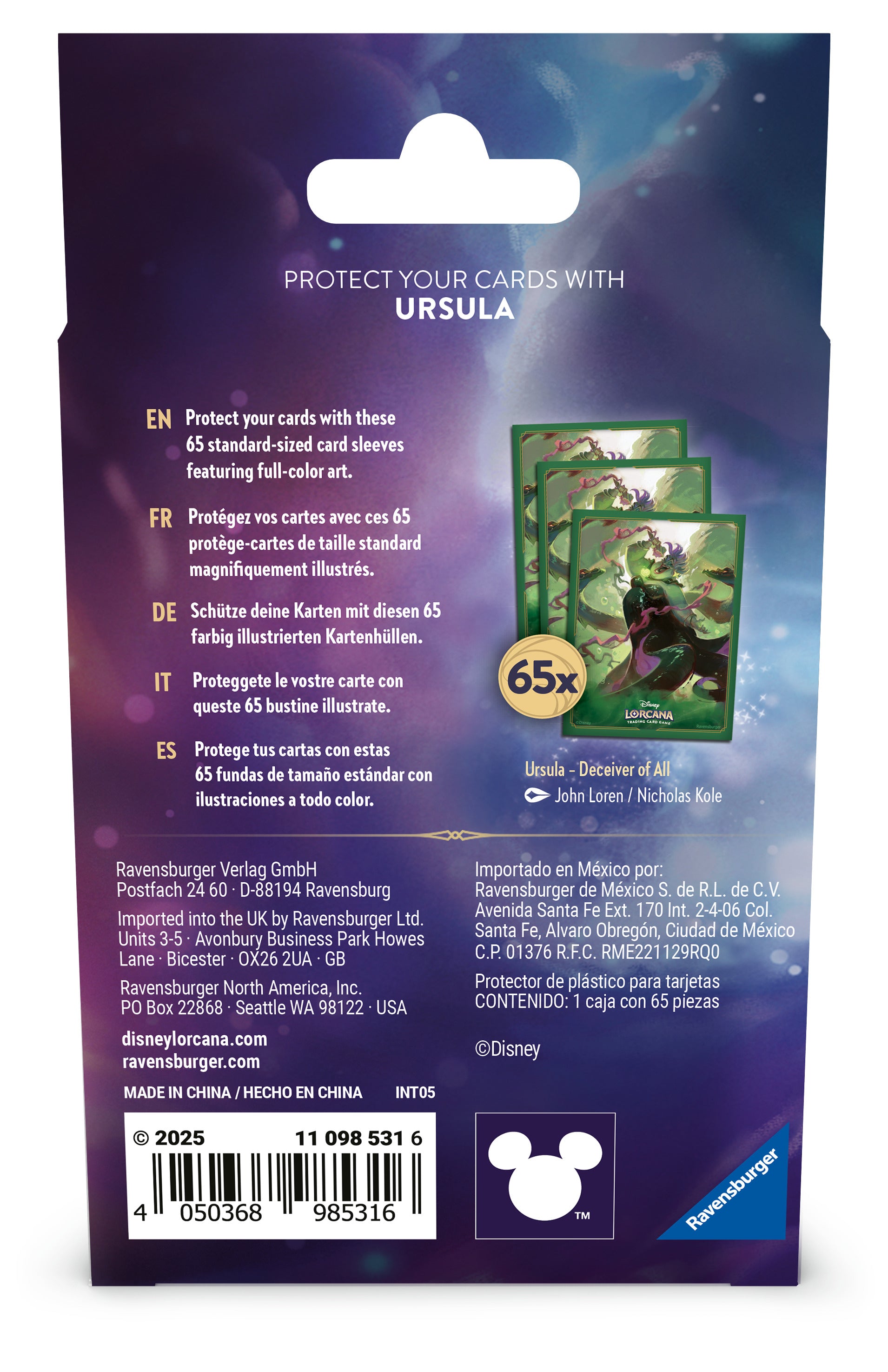 Disney Lorcana TCG: Archazia's Island - Ursula 65 Card Sleeves